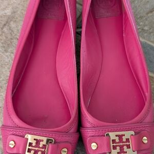 Tory Burch Pink Leather Ballet Flats